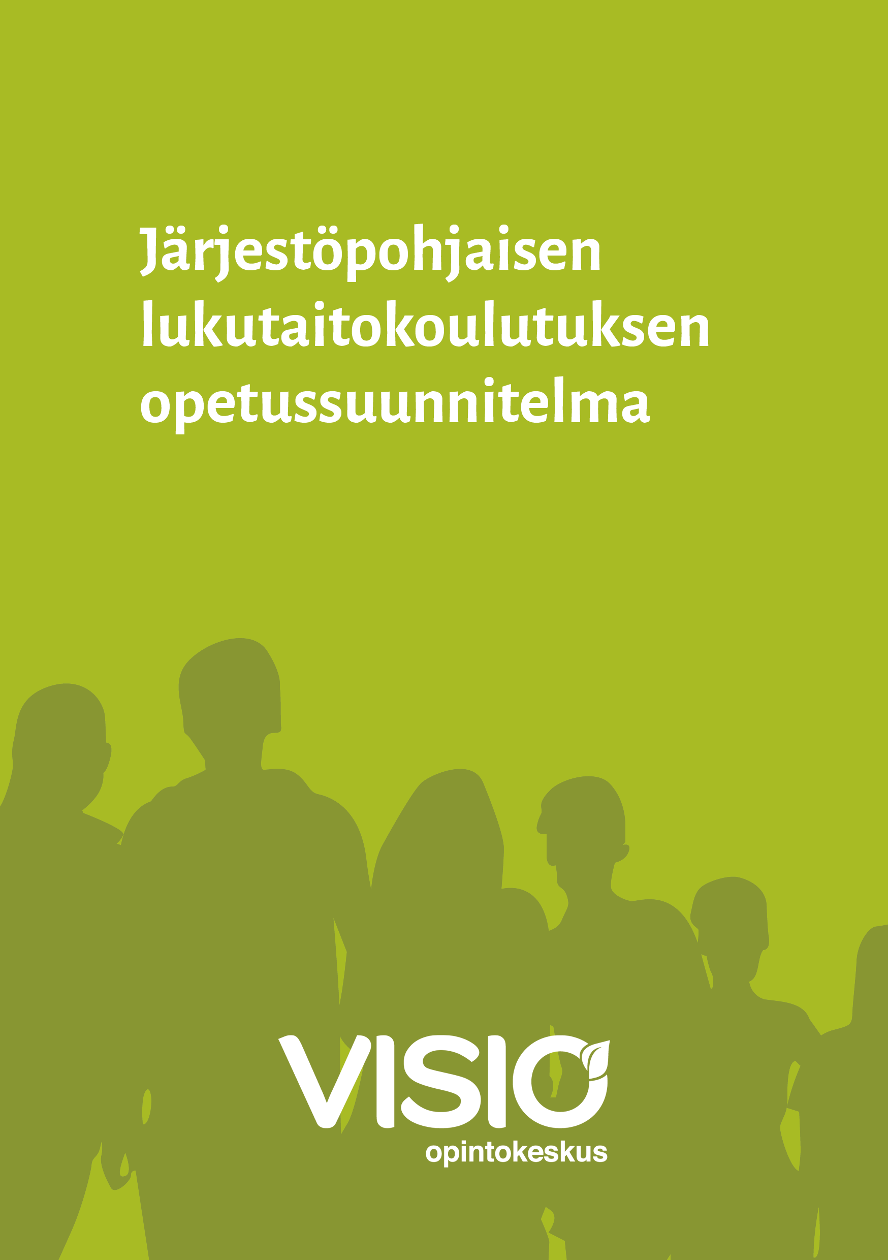 Järjestöpohjiasen lukutaitokoulutuksen opetussuunnitelma -julkaisun kansikuva. 