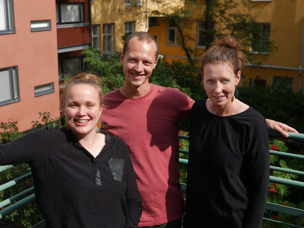 Adele Halttunen, Carl Nysten ja Mirjami Rustanius.